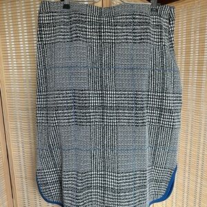 Maeve Anthropologie Black and White Asymmetrical Skirt